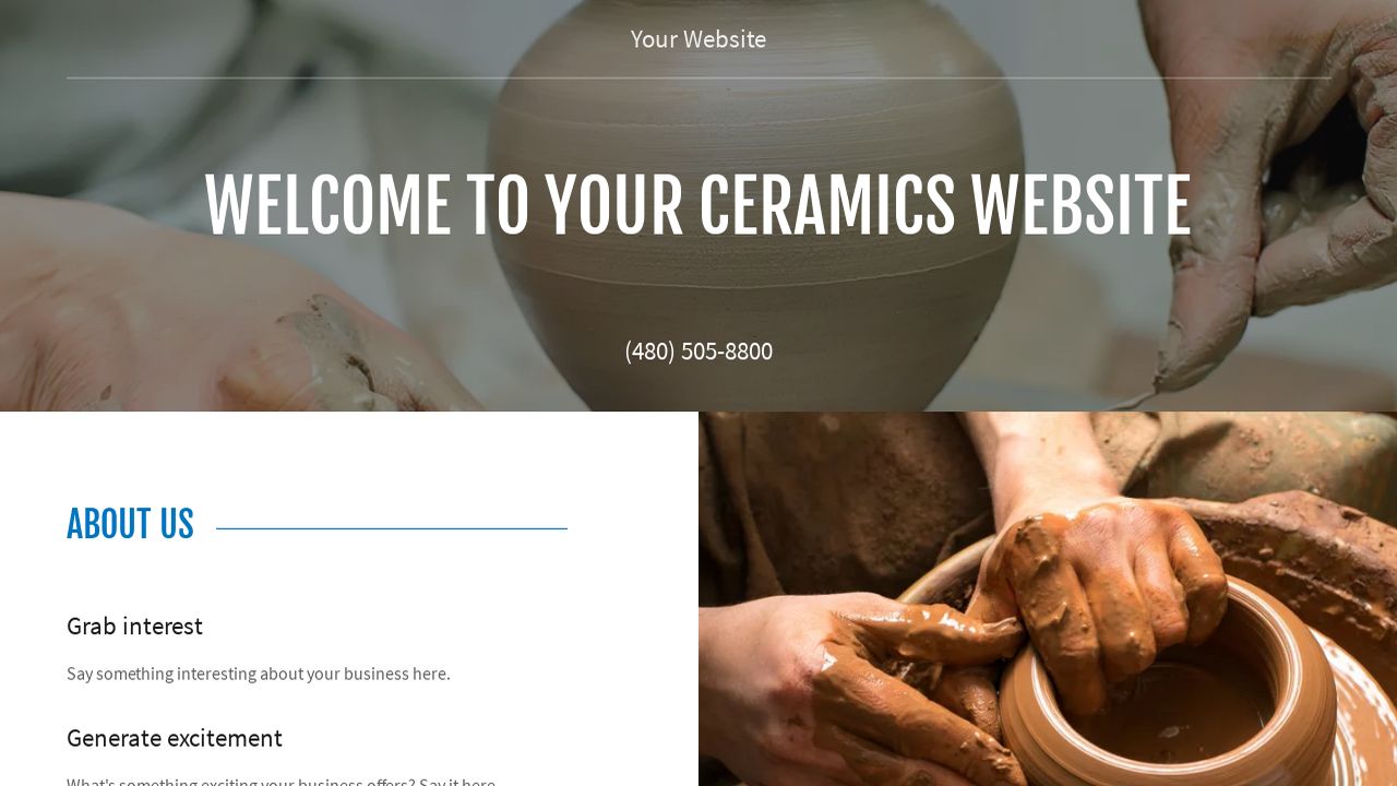 Ceramics site Templates GoDaddy