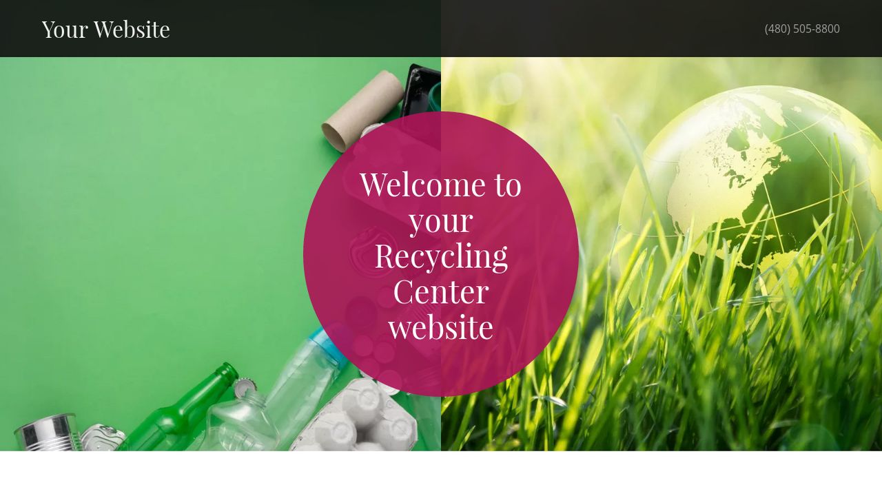 Example 1 Recycling Center site Template GoDaddy