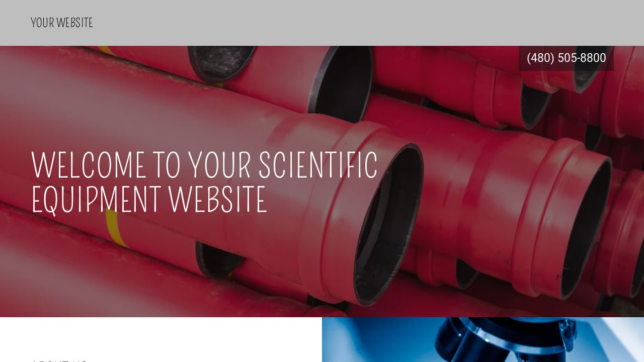 Example 18 Scientific Equipment site Template GoDaddy