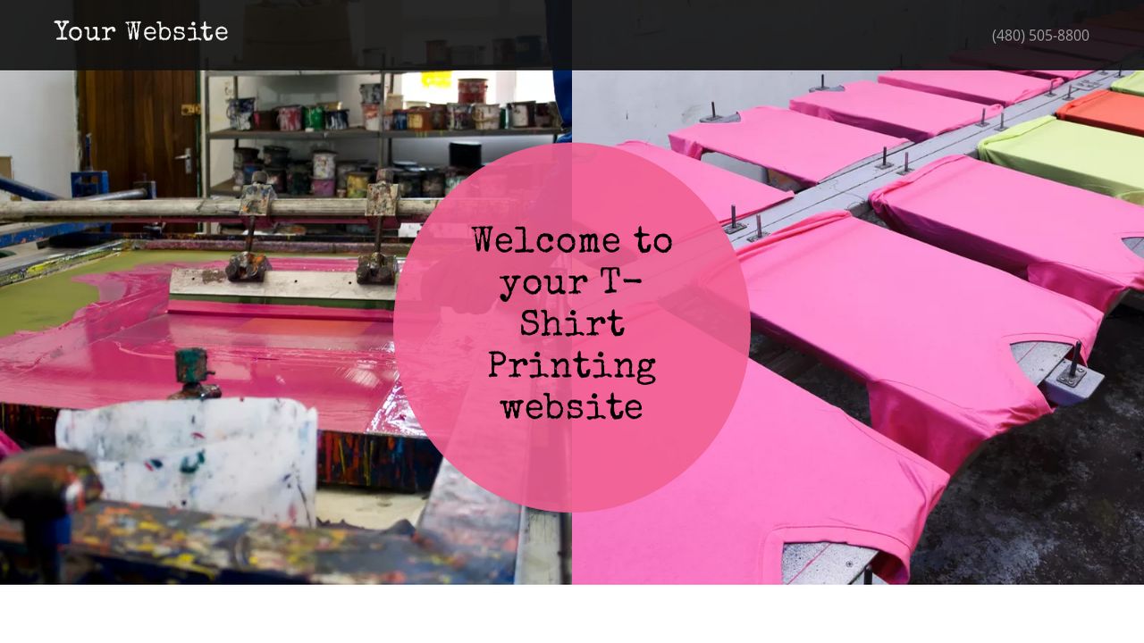 T Shirt Printing Website Templates GoDaddy
