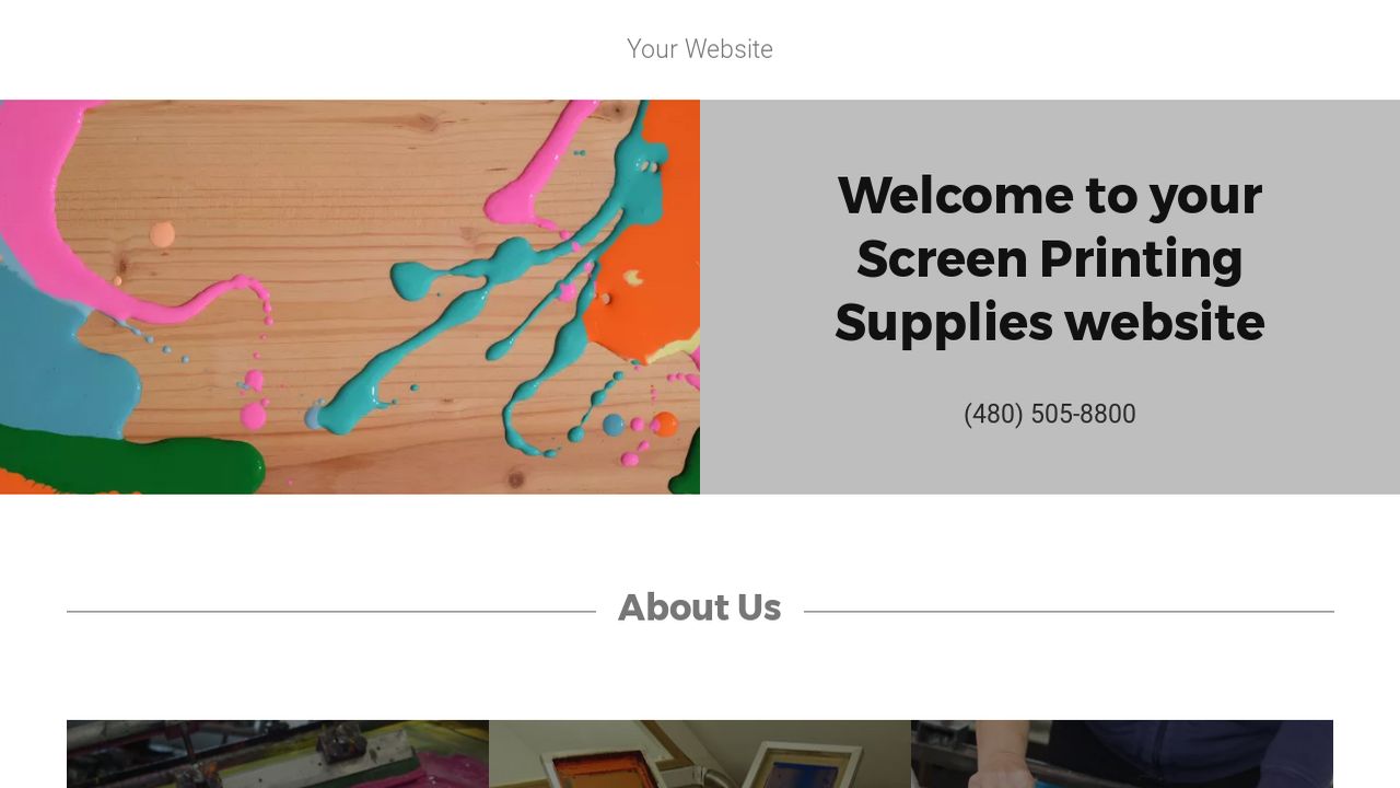 Example 10 Screen Printing Supplies Website Template GoDaddy