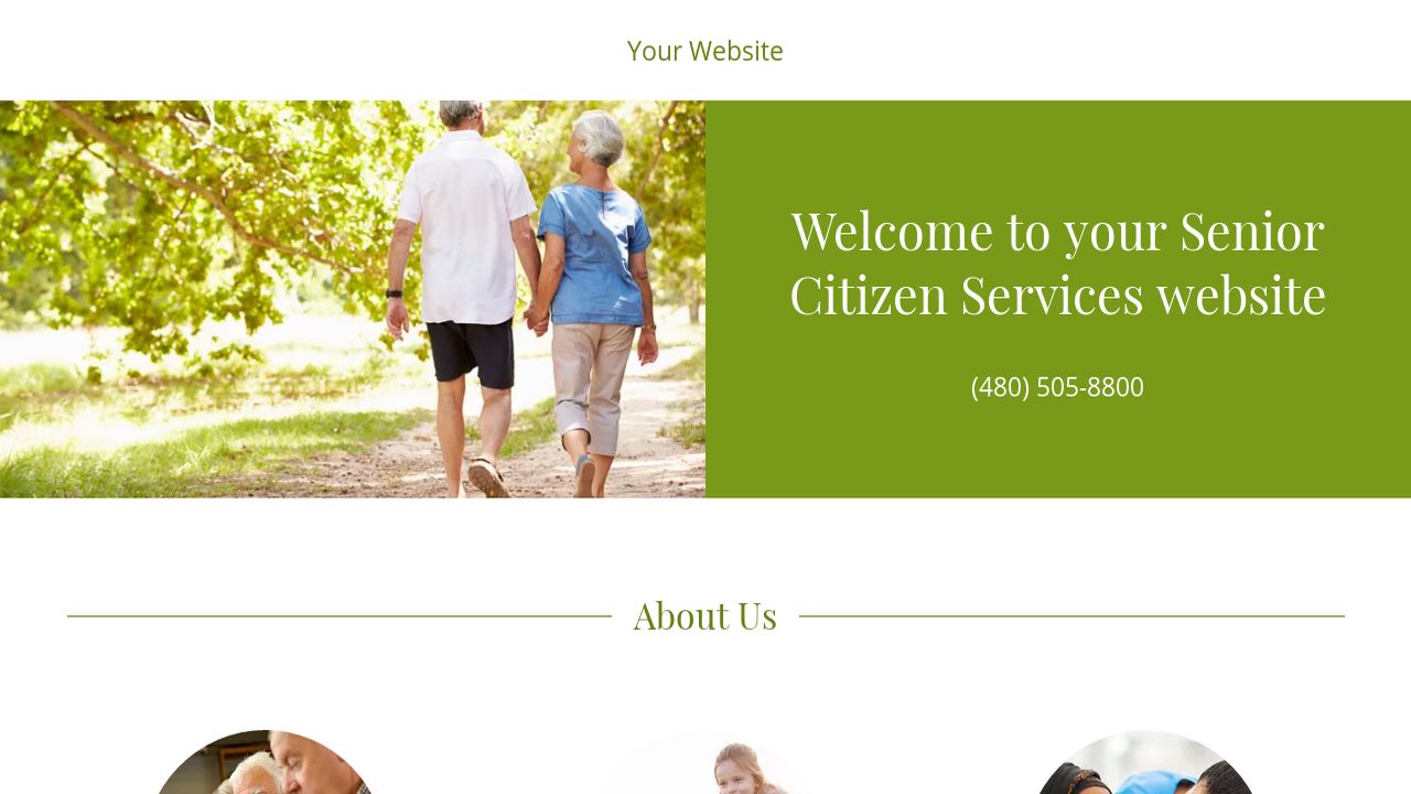 Example 8 Senior Citizen Services site Template GoDaddy