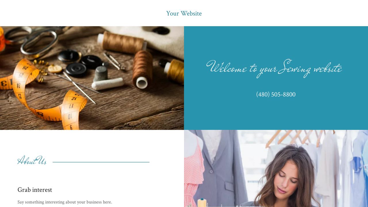 Sewing site Templates GoDaddy