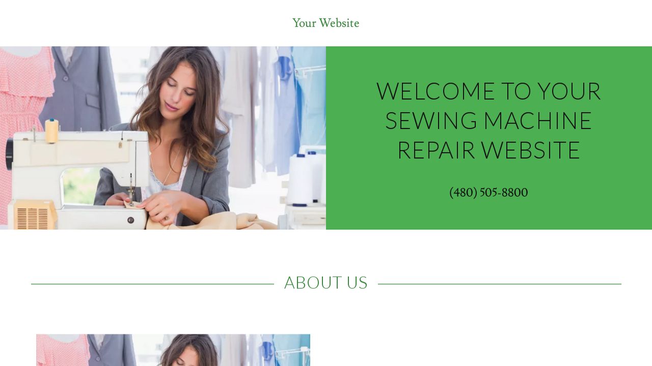 Sewing Machine Repair site Templates GoDaddy