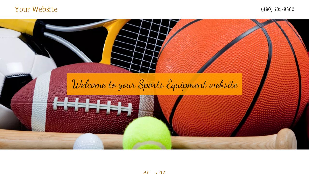 Example 17 Sports Equipment site Template GoDaddy