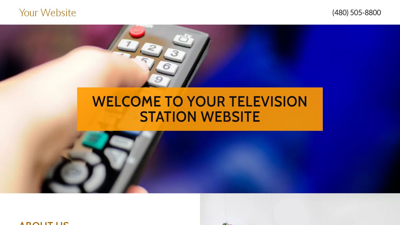 Example 9 Television Station site Template GoDaddy