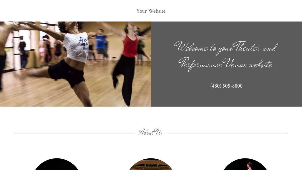 Theater and Performance Venue Website: Example 10