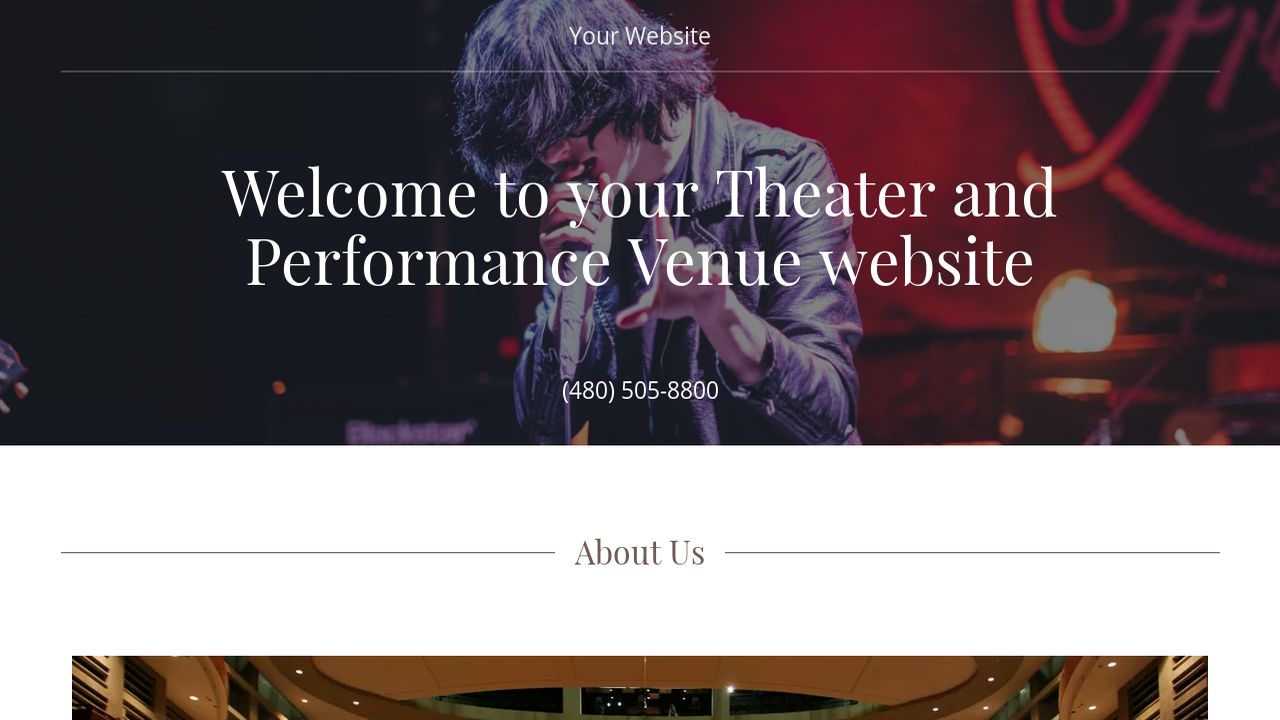 Theater and Performance Venue Website: Example 13