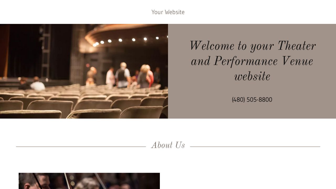Theater and Performance Venue Website: Example 17