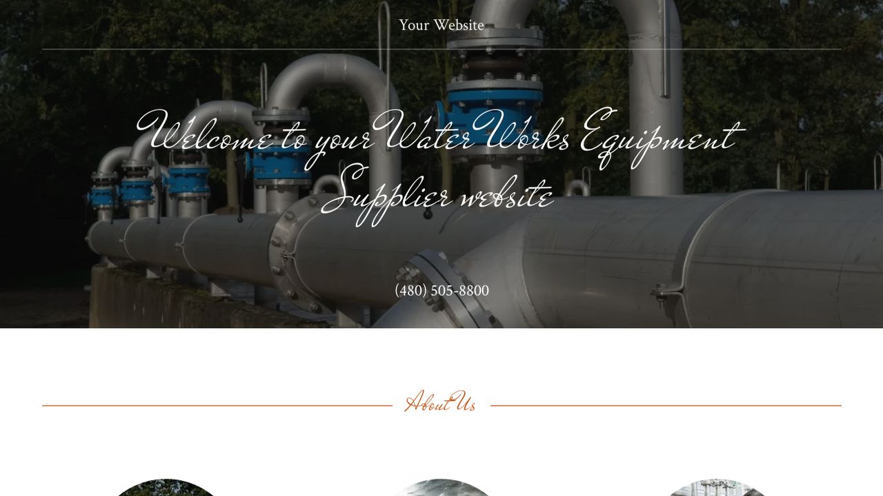Water Works Equipment Supplier site Templates GoDaddy