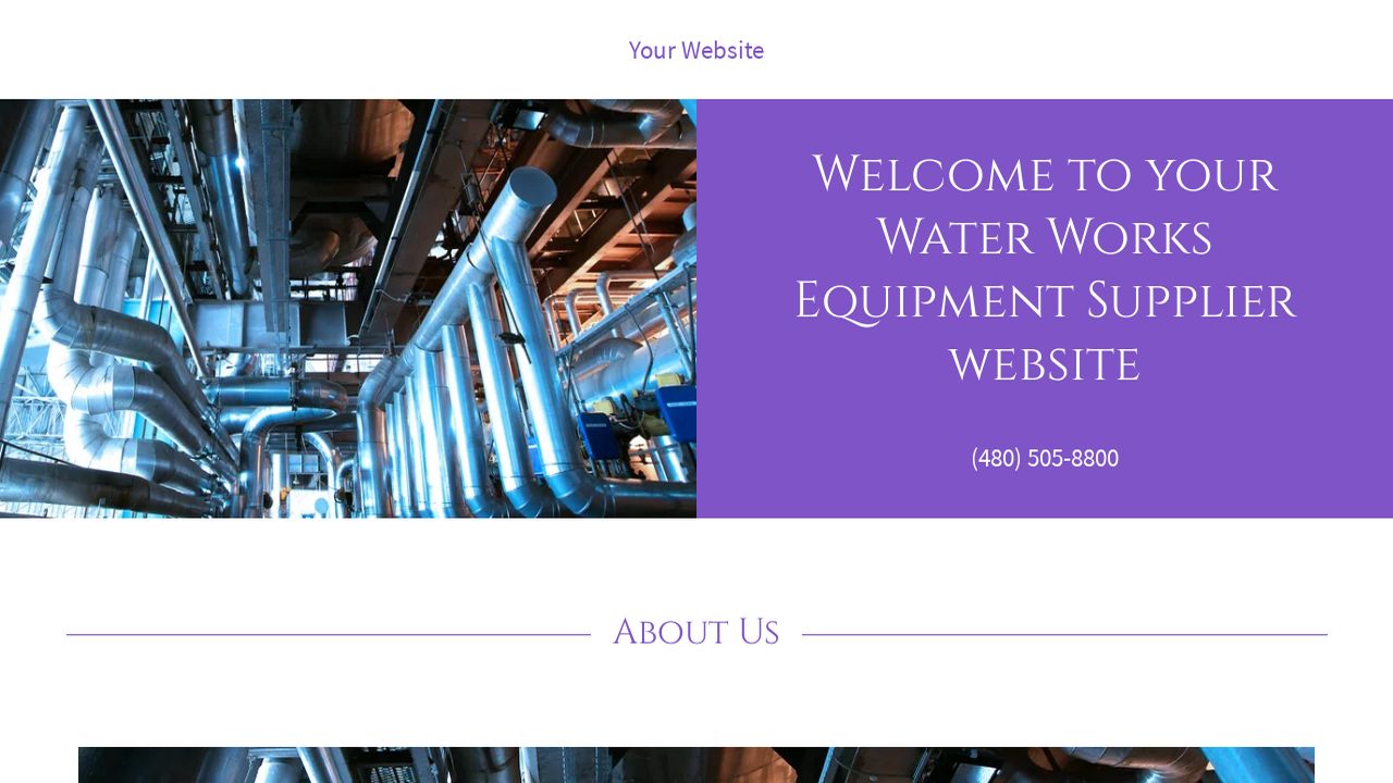 Water Works Equipment Supplier site Templates GoDaddy