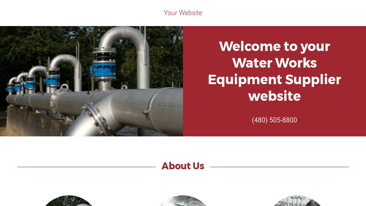 Water Works Equipment Supplier site Templates GoDaddy
