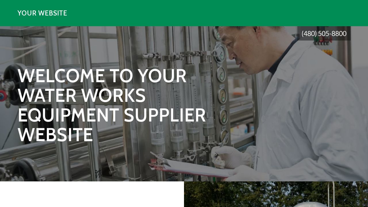 Water Works Equipment Supplier site Templates GoDaddy